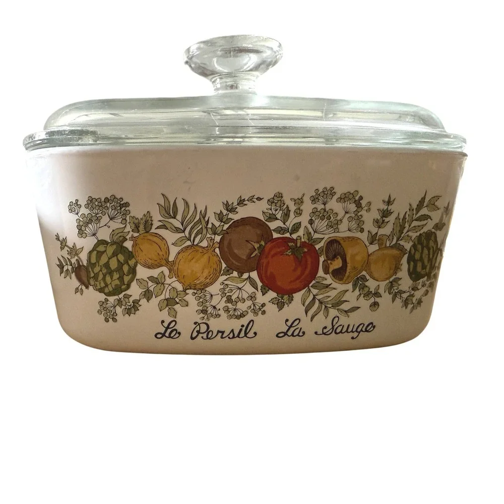Corning Ware Spice‎ O' Life Casserole Dish Set L'Echalote Le Persil GrandmaCore